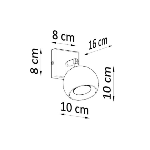 Sollux Lighting Kinkiet OCULARE czarny