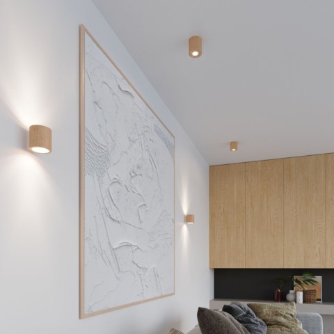 Sollux Lighting Kinkiet ORBIS naturalne drewno
