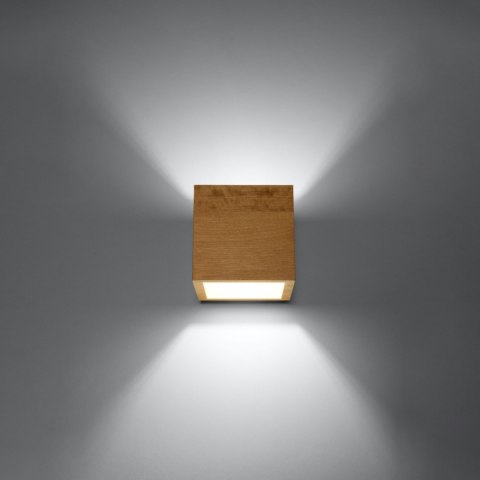 Sollux Lighting Kinkiet QUAD naturalne drewno