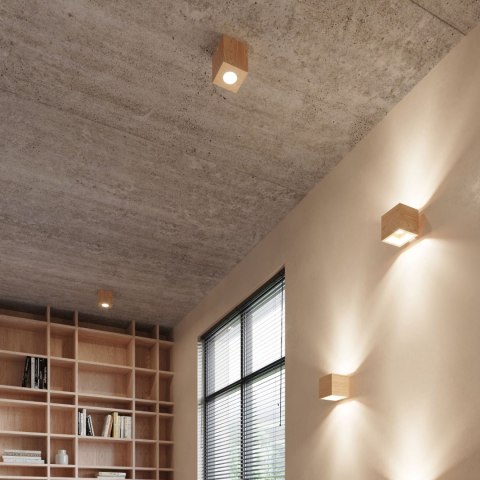Sollux Lighting Kinkiet QUAD naturalne drewno