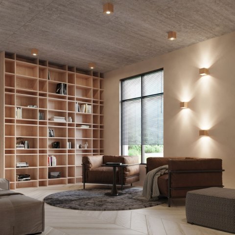 Sollux Lighting Kinkiet QUAD naturalne drewno