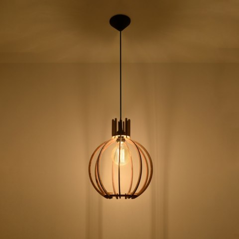 Sollux Lighting Lampa wisząca ARANCIA naturalne drewno