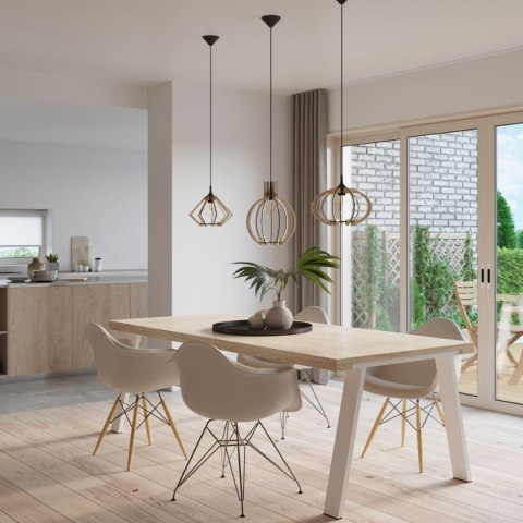 Sollux Lighting Lampa wisząca ARANCIA naturalne drewno