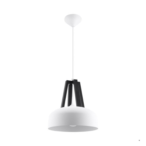 Sollux Lighting Lampa wisząca CASCO biała/czarna