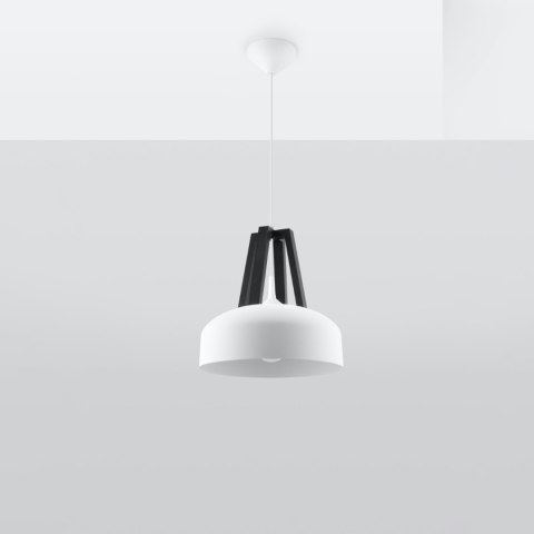 Sollux Lighting Lampa wisząca CASCO biała/czarna