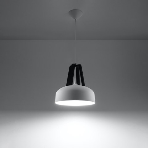 Sollux Lighting Lampa wisząca CASCO biała/czarna