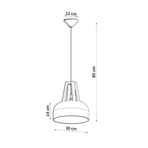 Sollux Lighting Lampa wisząca CASCO biała/czarna