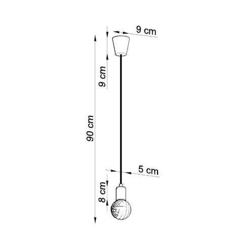 Sollux Lighting Lampa wisząca DIEGO 1 biała