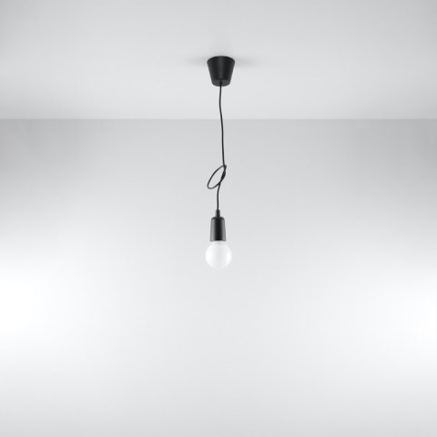 Sollux Lighting Lampa wisząca DIEGO 1 czarna