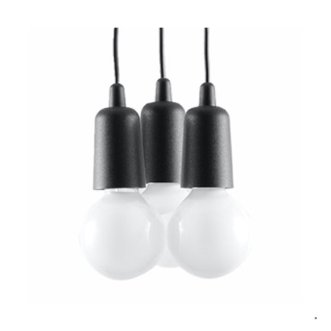 Sollux Lighting Lampa wisząca DIEGO 3 czarna