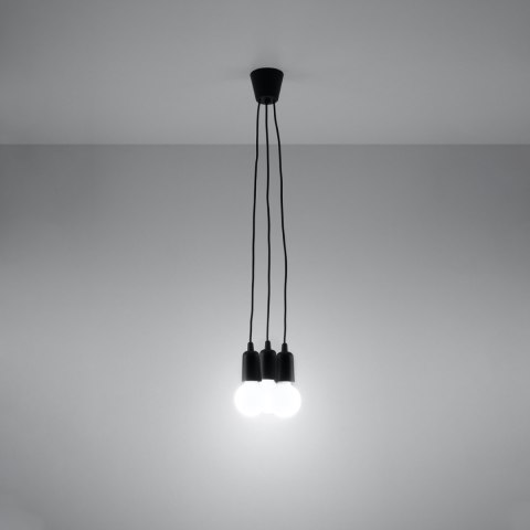 Sollux Lighting Lampa wisząca DIEGO 3 czarna