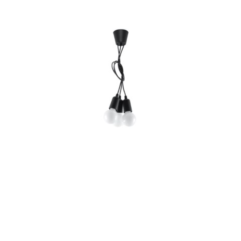 Sollux Lighting Lampa wisząca DIEGO 3 czarna