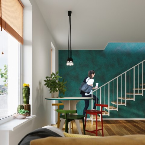 Sollux Lighting Lampa wisząca DIEGO 3 czarna