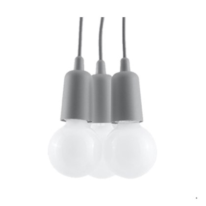 Sollux Lighting Lampa wisząca DIEGO 3 szara