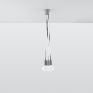 Sollux Lighting Lampa wisząca DIEGO 3 szara