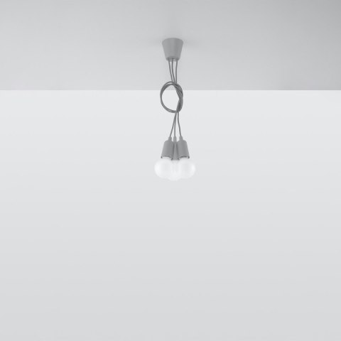 Sollux Lighting Lampa wisząca DIEGO 3 szara