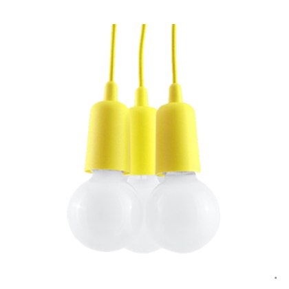 Sollux Lighting Lampa wisząca DIEGO 3 żółta