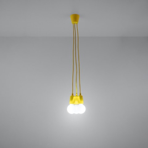 Sollux Lighting Lampa wisząca DIEGO 3 żółta
