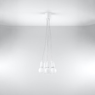 Sollux Lighting Lampa wisząca DIEGO 5 biała