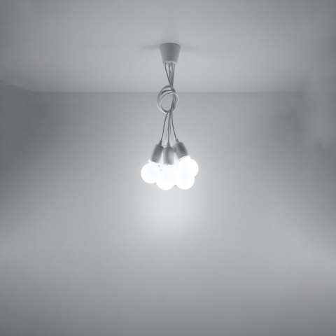 Sollux Lighting Lampa wisząca DIEGO 5 biała