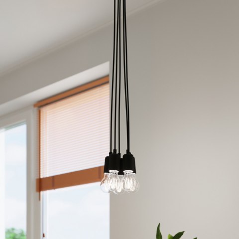 Sollux Lighting Lampa wisząca DIEGO 5 czarna