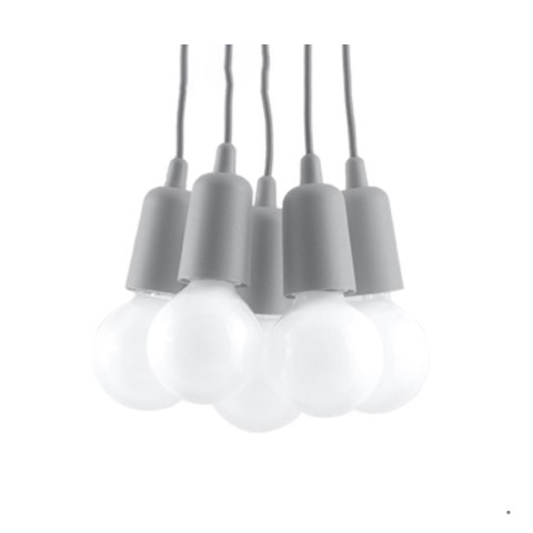 Sollux Lighting Lampa wisząca DIEGO 5 szara