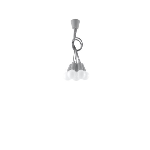 Sollux Lighting Lampa wisząca DIEGO 5 szara