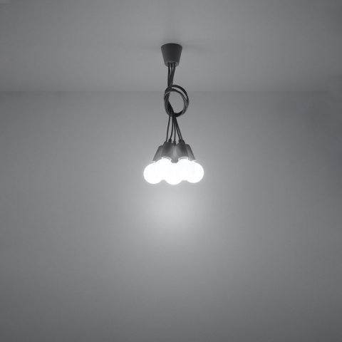 Sollux Lighting Lampa wisząca DIEGO 5 szara