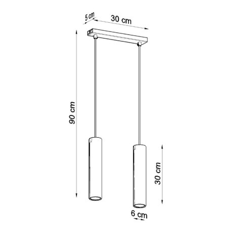 Sollux Lighting Lampa wisząca LAGOS 2 czarny