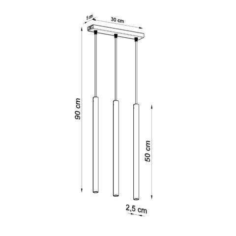 Sollux Lighting Lampa wisząca PASTELO 3 biała