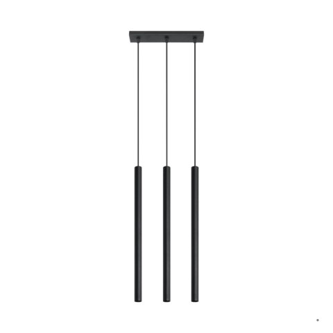 Sollux Lighting Lampa wisząca PASTELO 3 czarna