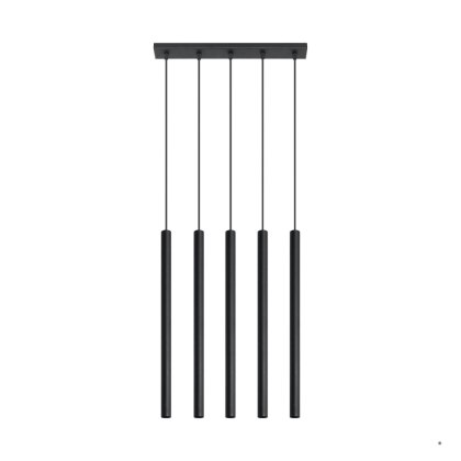 Sollux Lighting Lampa wisząca PASTELO 5 czarna