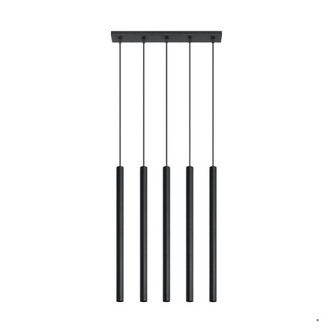 Sollux Lighting Lampa wisząca PASTELO 5 czarna