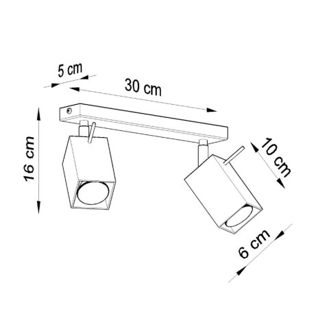 Sollux Lighting Plafon MERIDA 2 szary