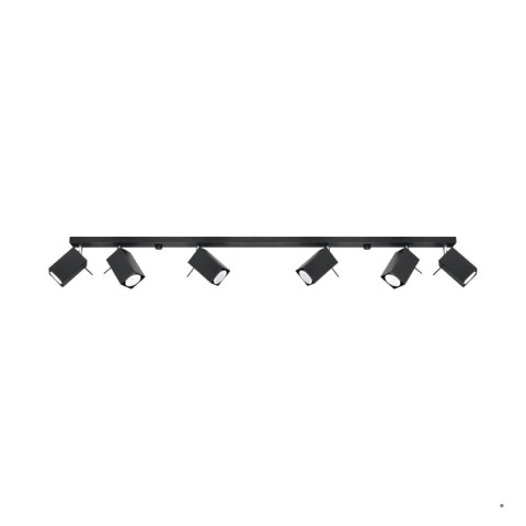 Sollux Lighting Plafon MERIDA 6L czarny