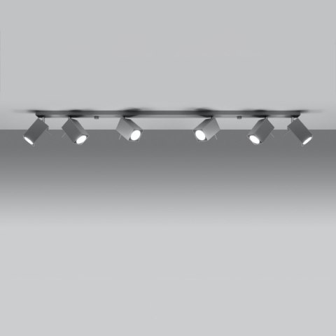 Sollux Lighting Plafon MERIDA 6L szary