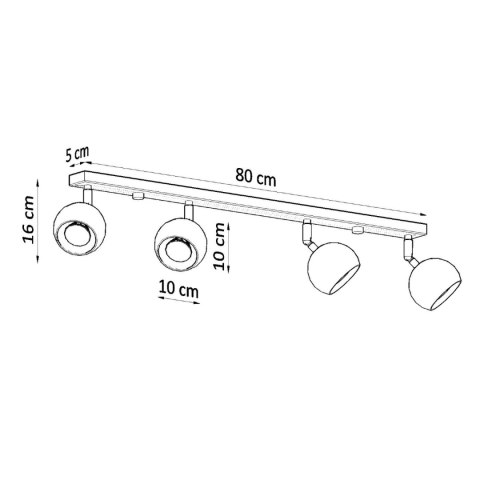 Sollux Lighting Plafon OCULARE 4L biały