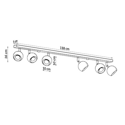 Sollux Lighting Plafon OCULARE 6L biały