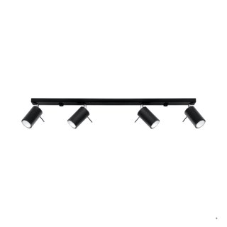 Sollux Lighting Plafon RING 4L czarny