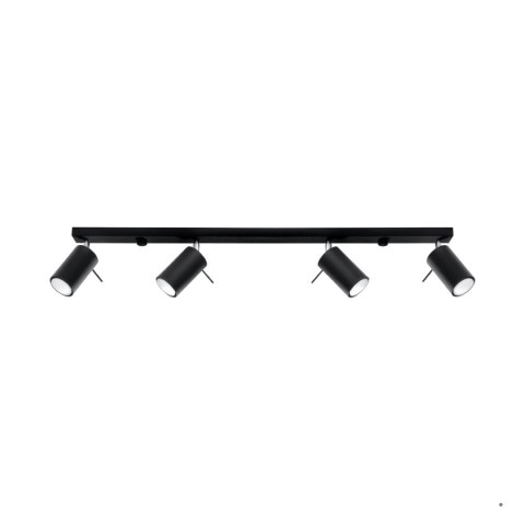 Sollux Lighting Plafon RING 4L czarny