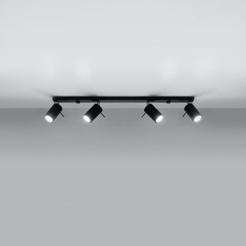 Sollux Lighting Plafon RING 4L czarny