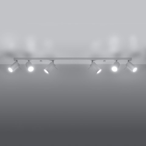 Sollux Lighting Plafon RING 6L biały