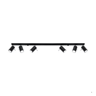 Sollux Lighting Plafon RING 6L czarny