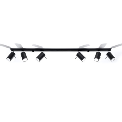 Sollux Lighting Plafon RING 6L czarny