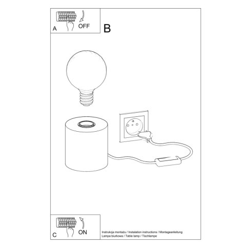 Sollux Lighting Lampa biurkowa SALGADO naturalne drewno