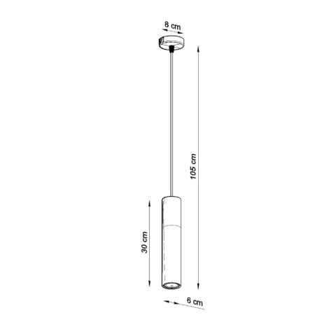 Sollux Lighting Lampa wisząca BORGIO 1 biały