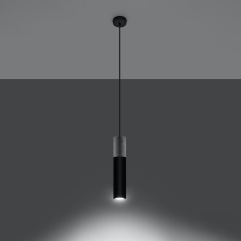 Sollux Lighting Lampa wisząca BORGIO 1 czarny