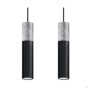 Sollux Lighting Lampa wisząca BORGIO 2 czarny