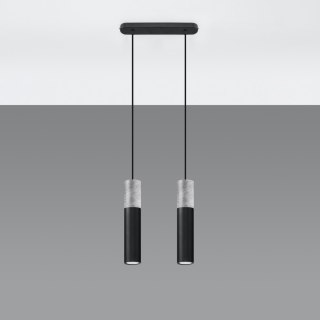 Sollux Lighting Lampa wisząca BORGIO 2 czarny