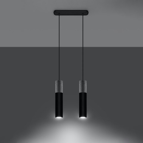Sollux Lighting Lampa wisząca BORGIO 2 czarny